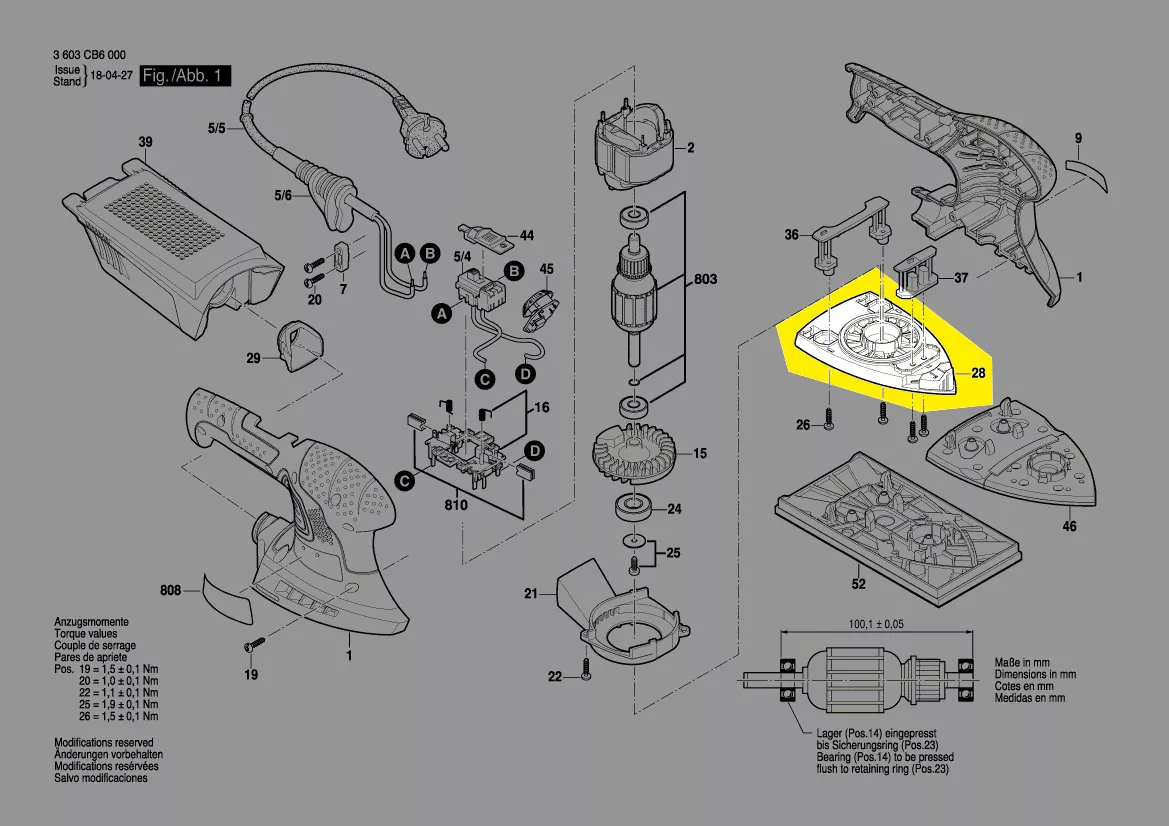 Plaque de base réf. 2 609 006 896 Bosch